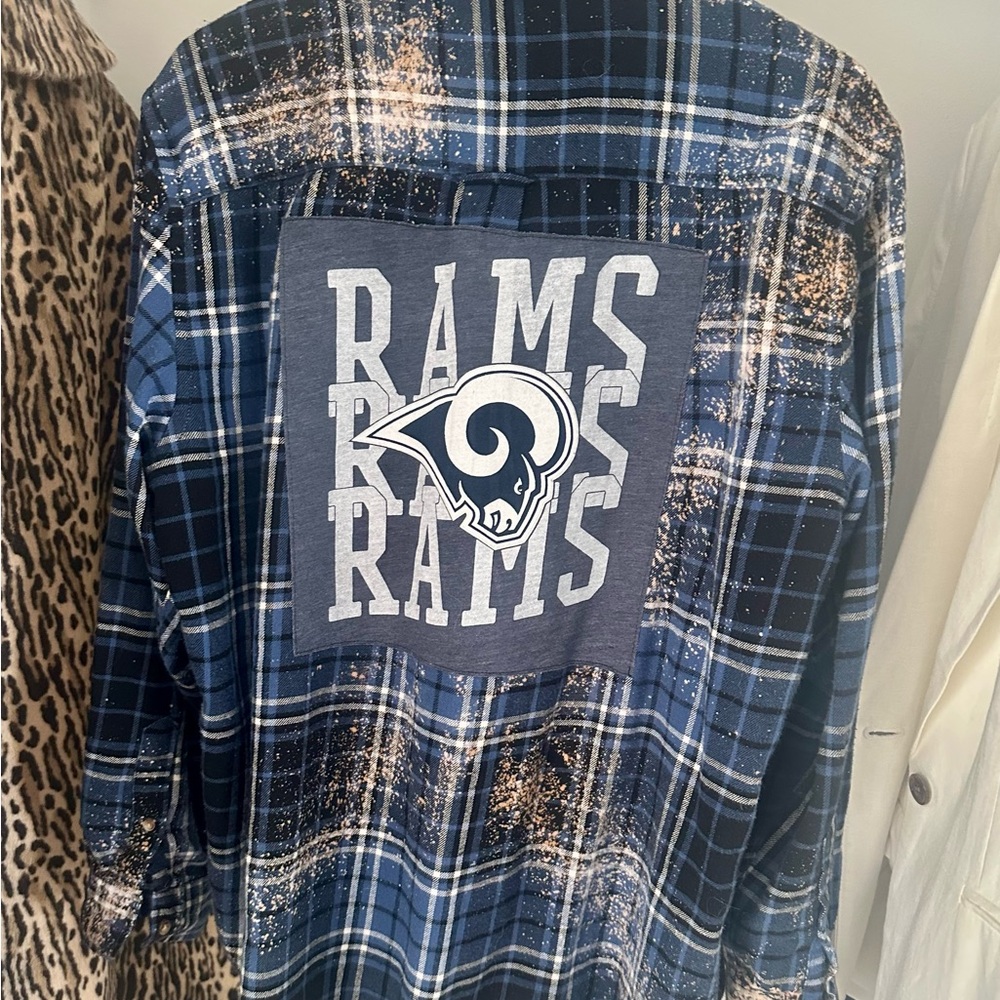 Vintage Chaps Rams Flannel shirt size large